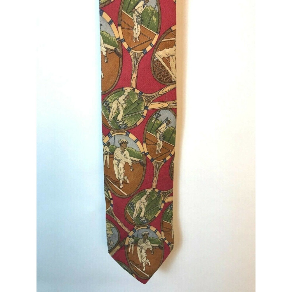 VTG Brooks Brothers Makers Tennis Tie Silk Red